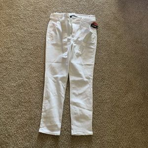 Express high-waisted tie waist denim leggings NWT